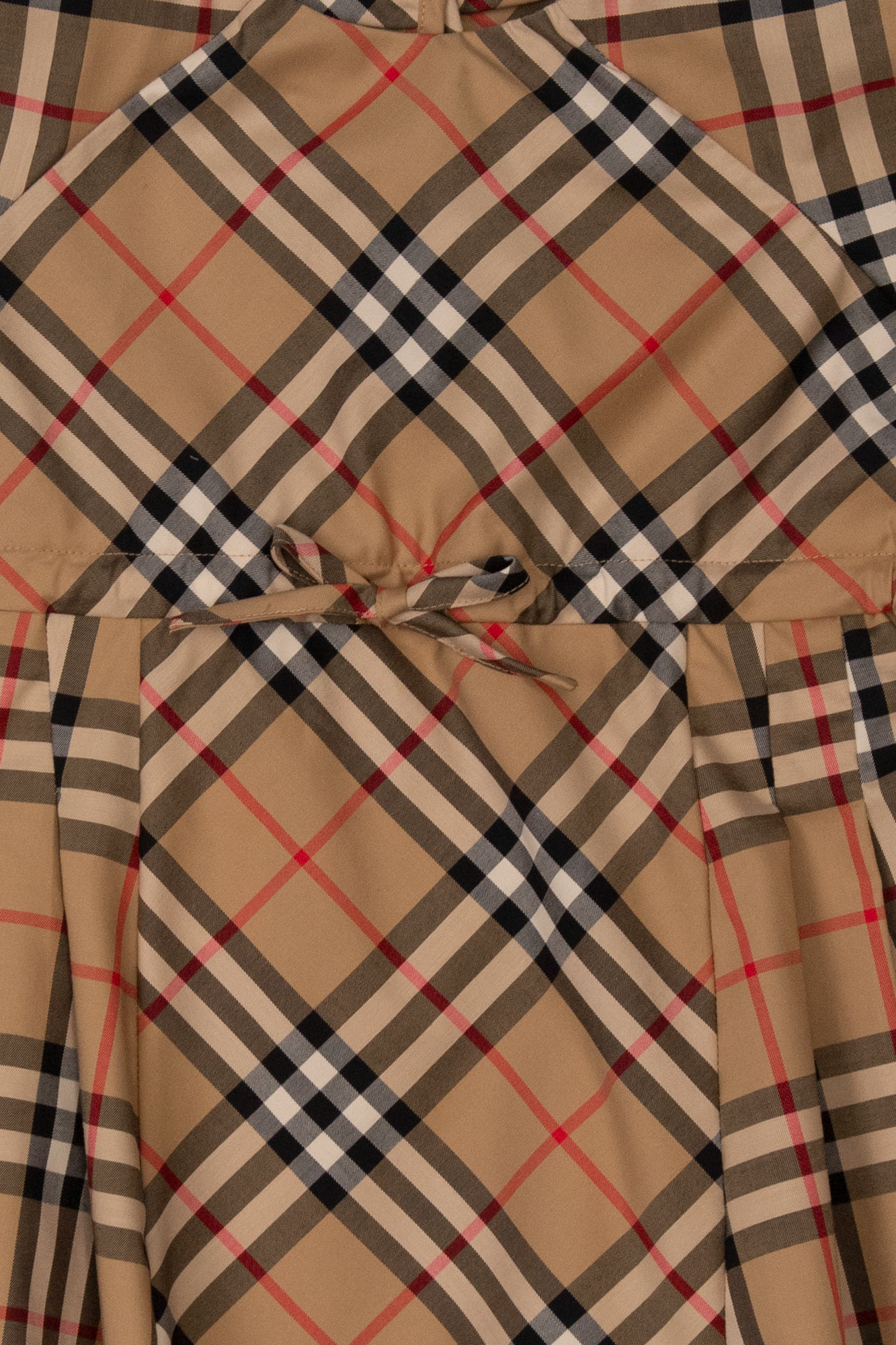 Beige Checked dress Burberry Kids Vitkac Spain